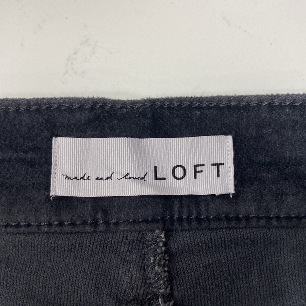 Loft Black Velvet Skinny Pants Size 28/6 Goth Dark Academia Punk Biker Moto Work - Picture 13 of 16